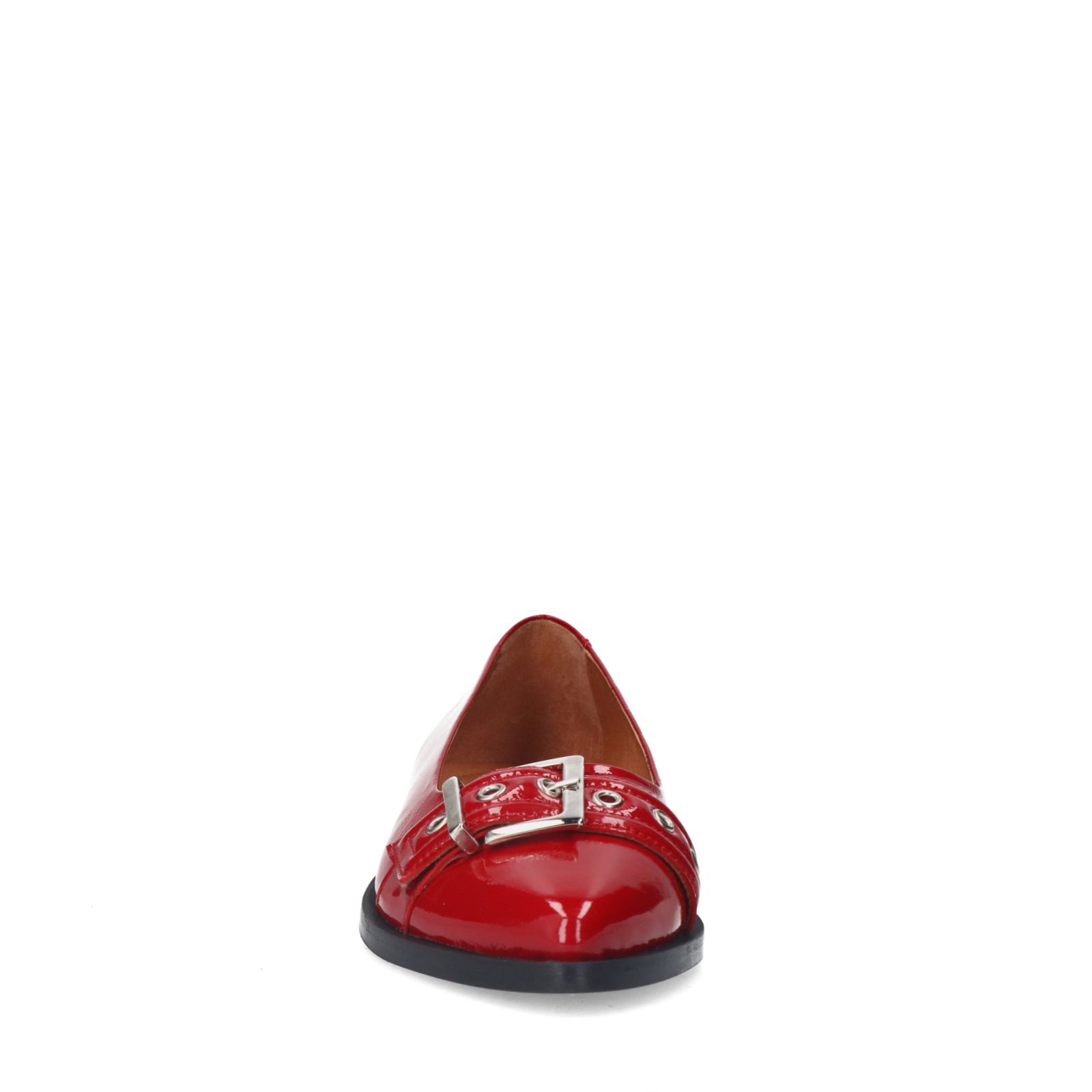 Rote Leder-Loafer