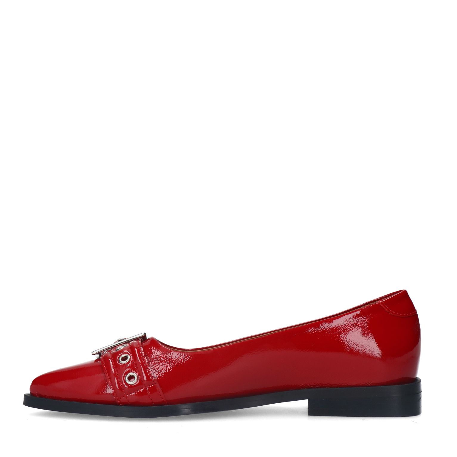 Rote Leder-Loafer