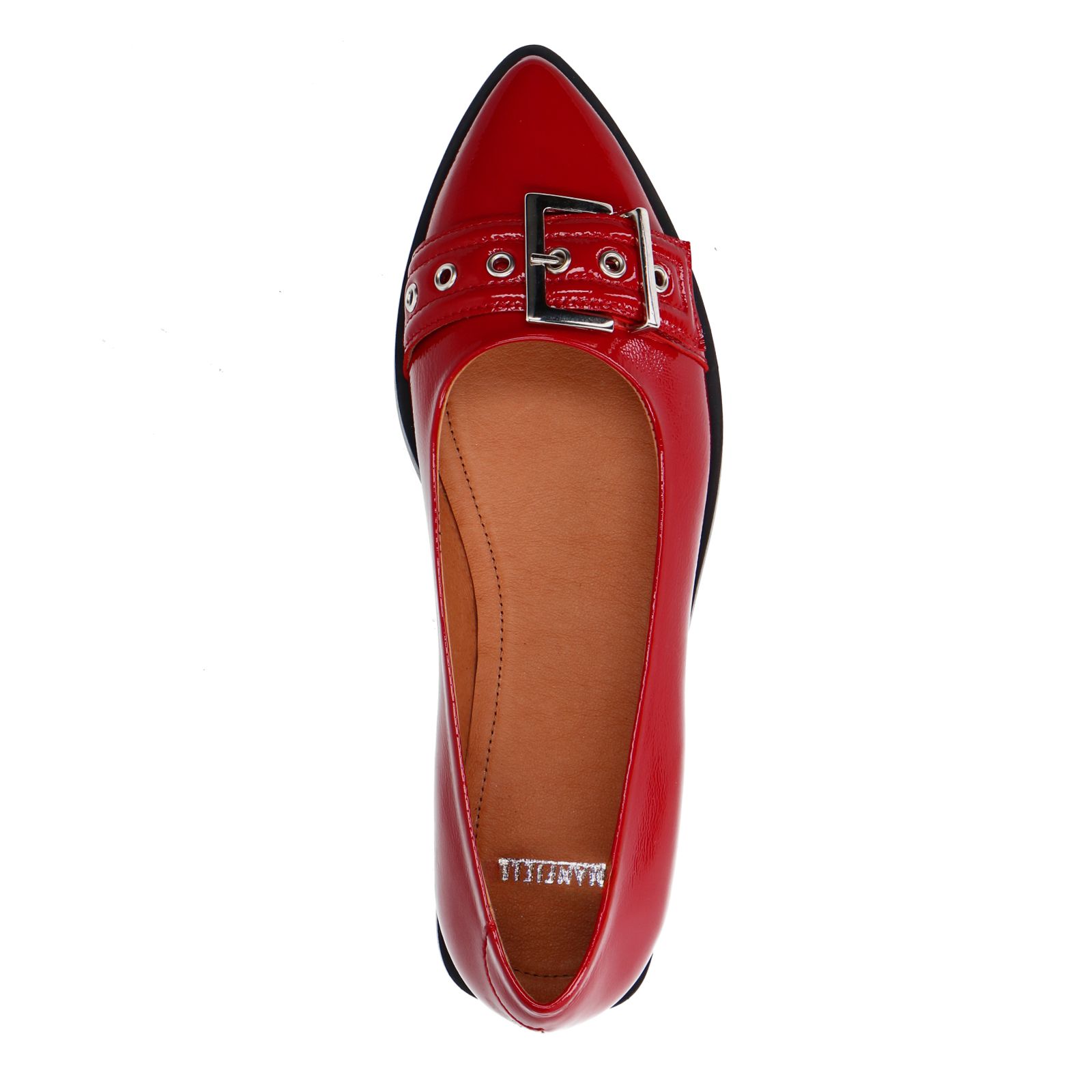 Rode leren loafers