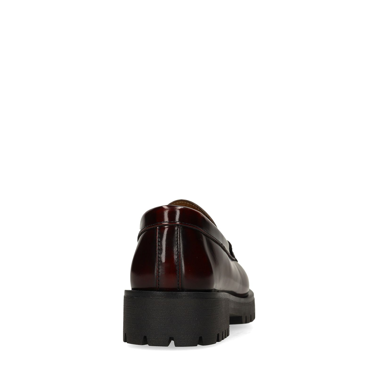Bordeaux leren loafers met kwastjes