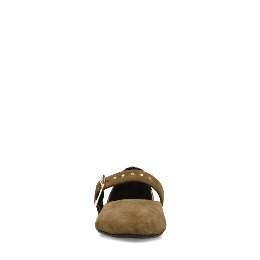 Donkergroene suède loafers