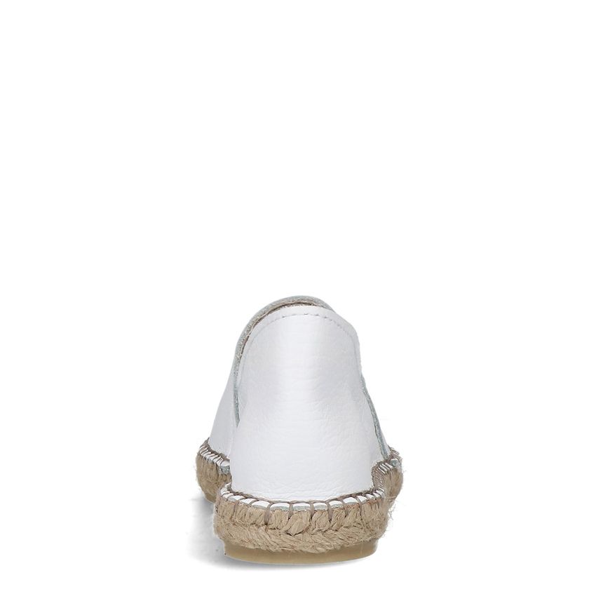 Witte leren espadrilles