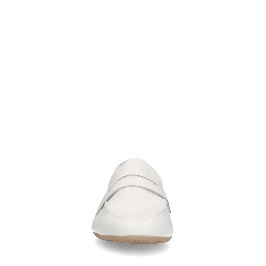 Weiße Leder-Loafer