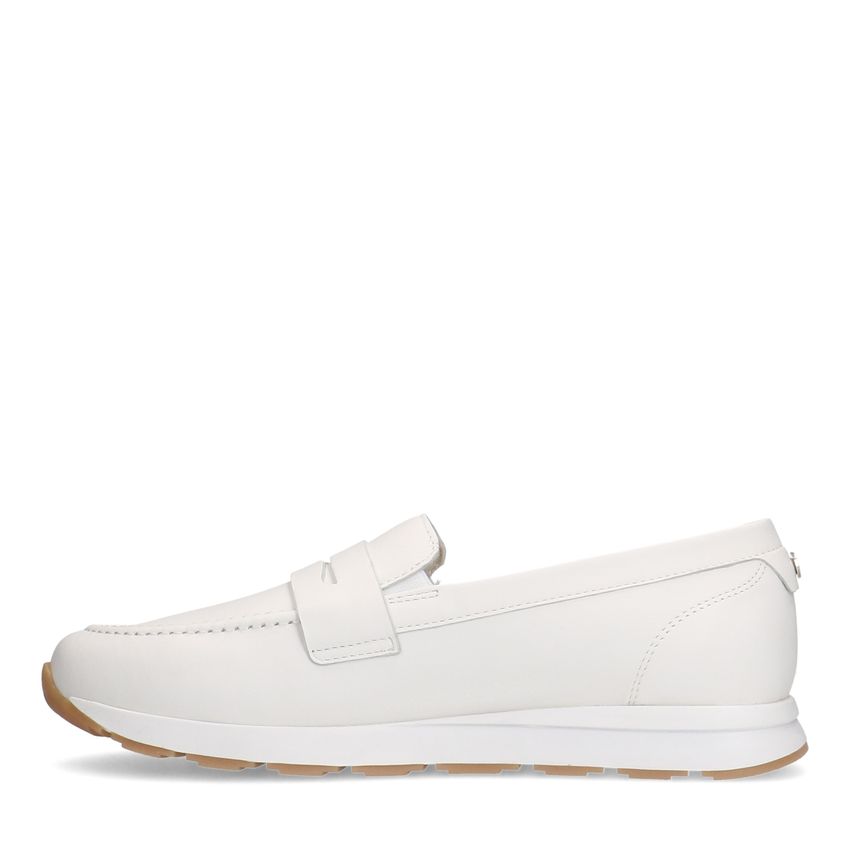 Witte leren loafers