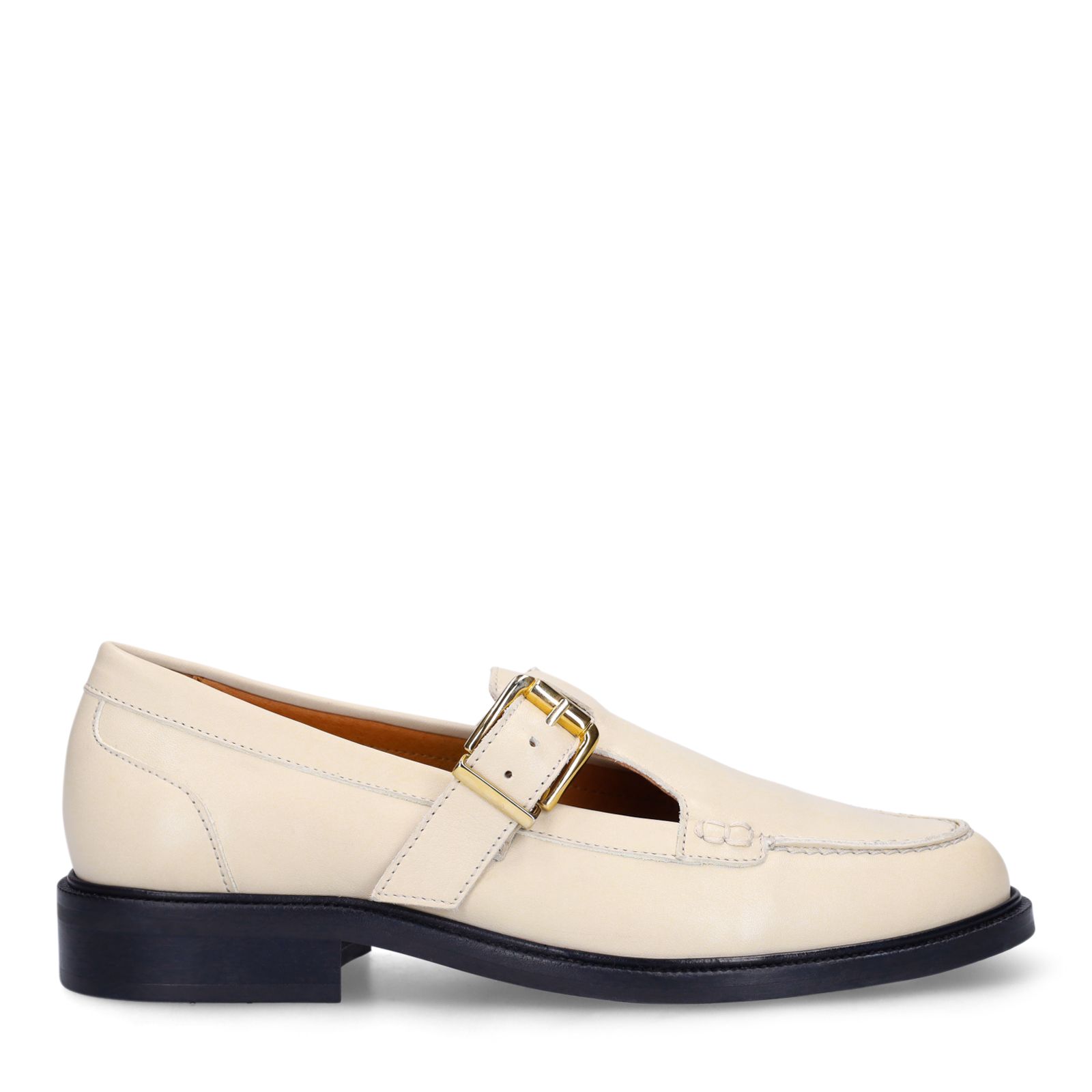 Weiße Leder-Loafer