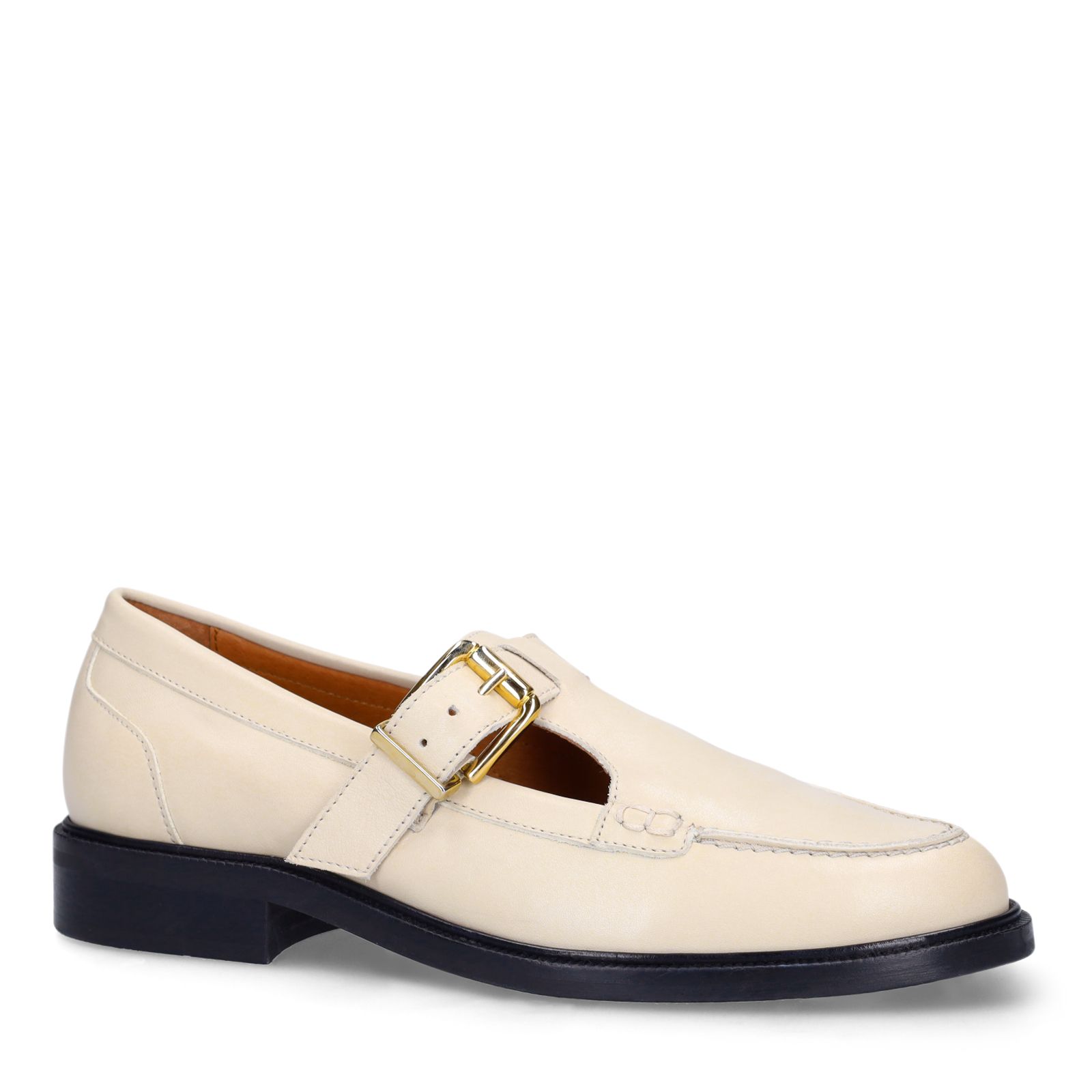 Weiße Leder-Loafer