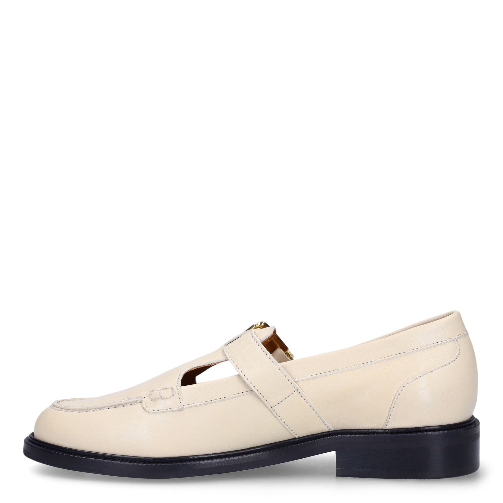 Witte leren loafers