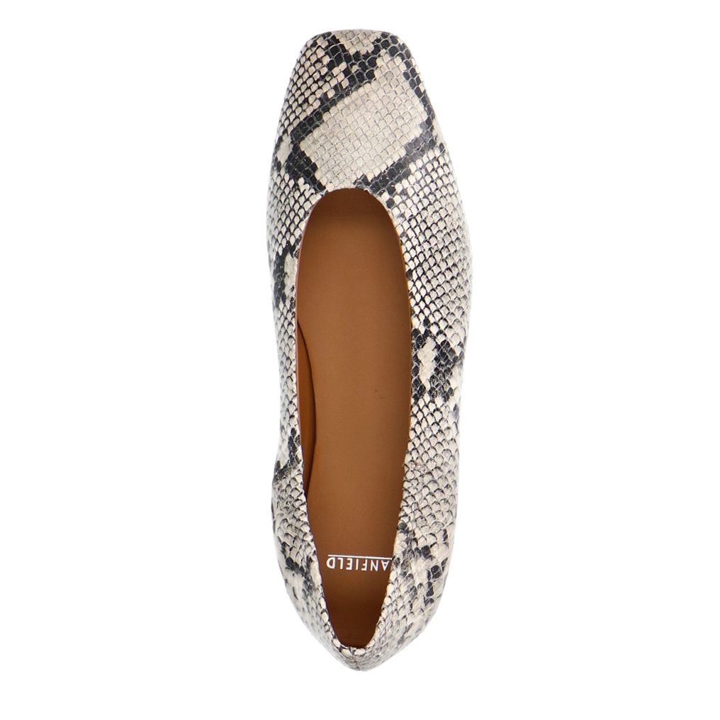 Leder-Loafer mit Snakeprint