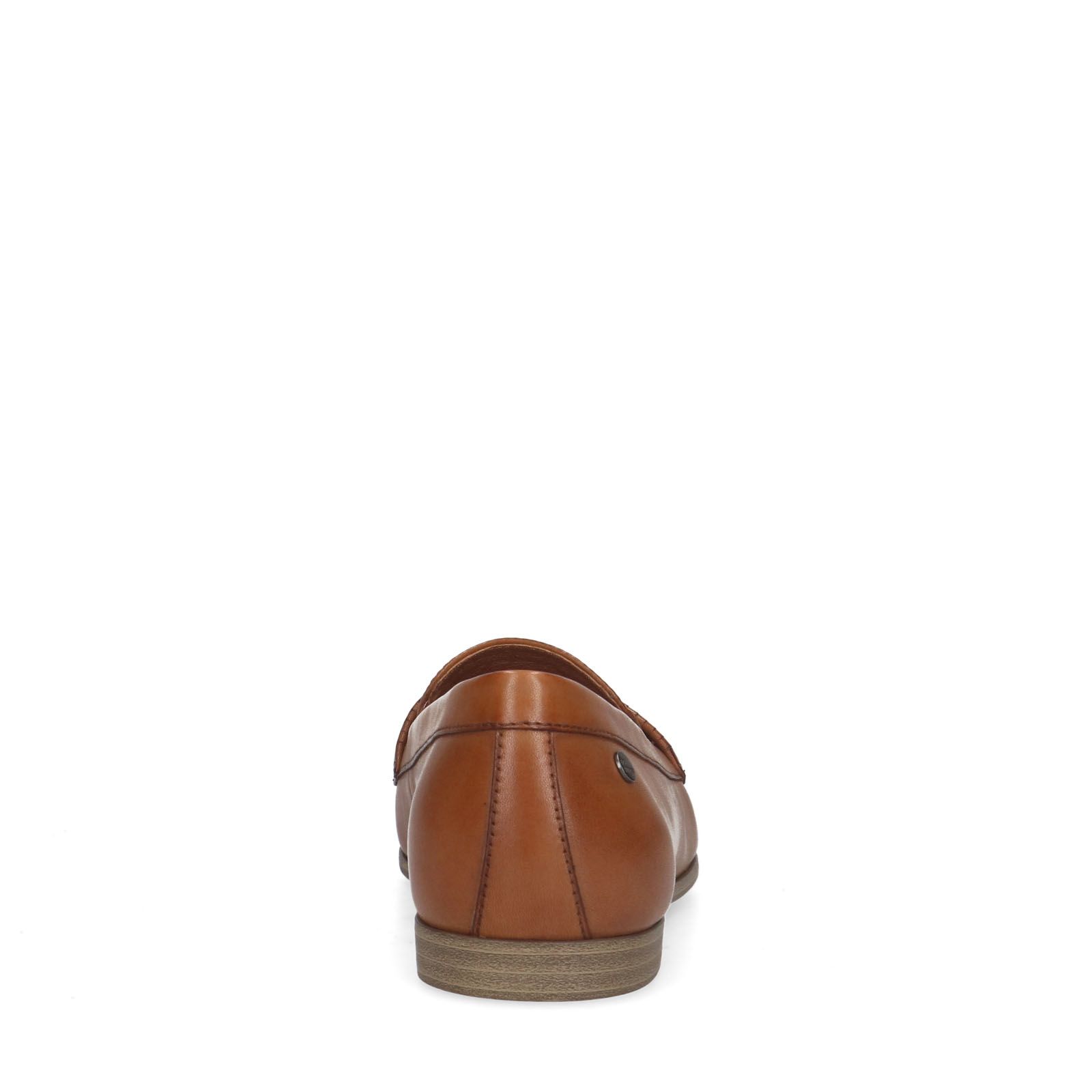 Cognacfarbene Leder-Loafer
