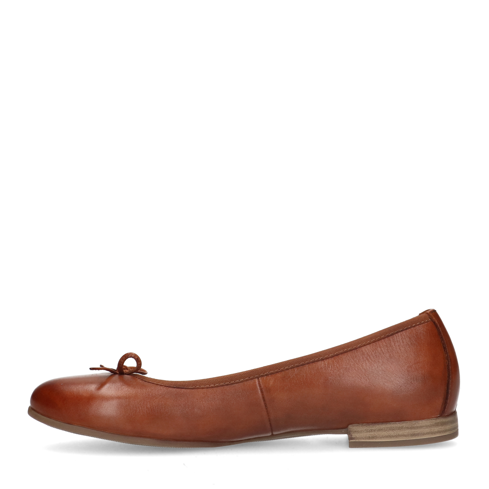 Cognacfarbene Leder-Ballerinas | Slipper | Manfield | Manfield