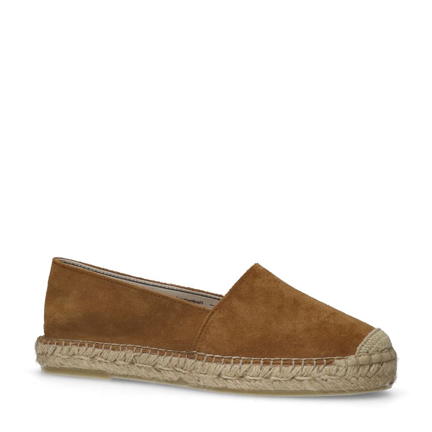 Cognac suède espadrilles