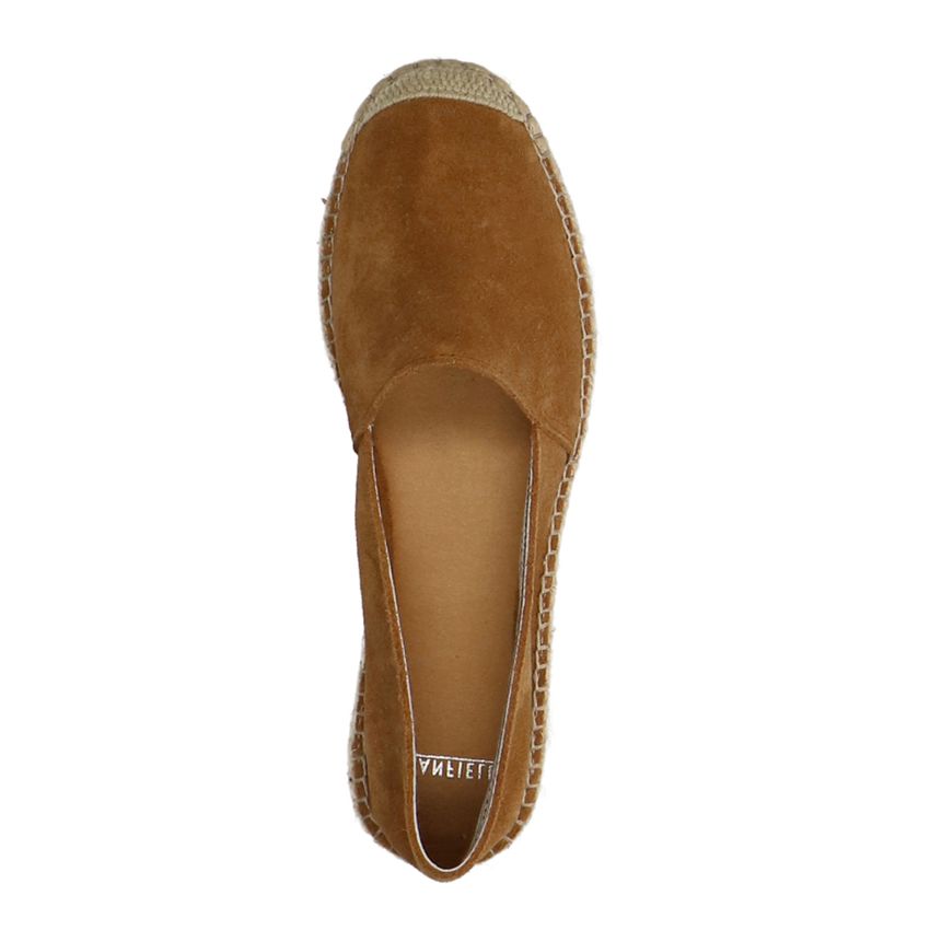 Cognac suède espadrilles