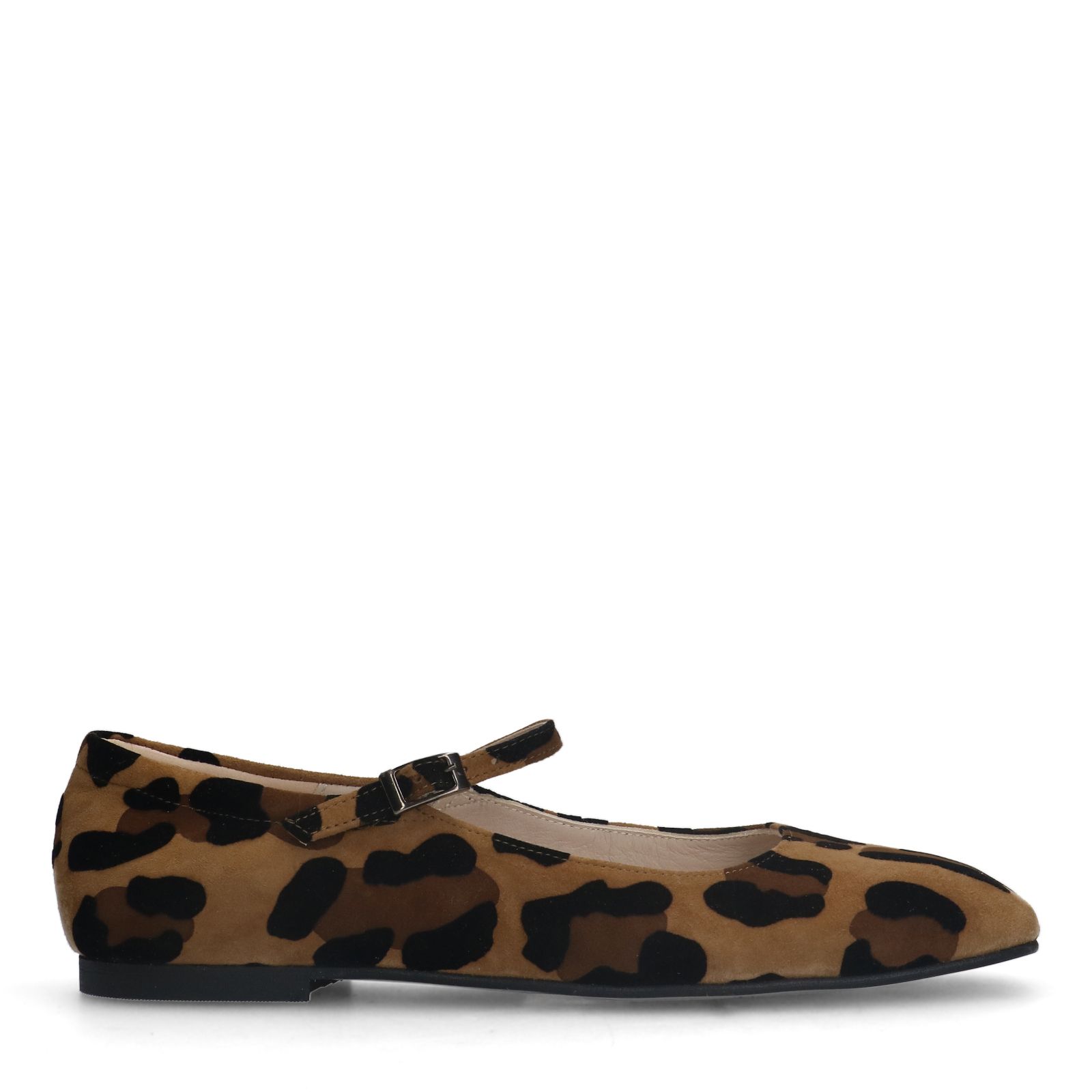Mary Jane Ballerinas aus Veloursleder mit Pantherprint
