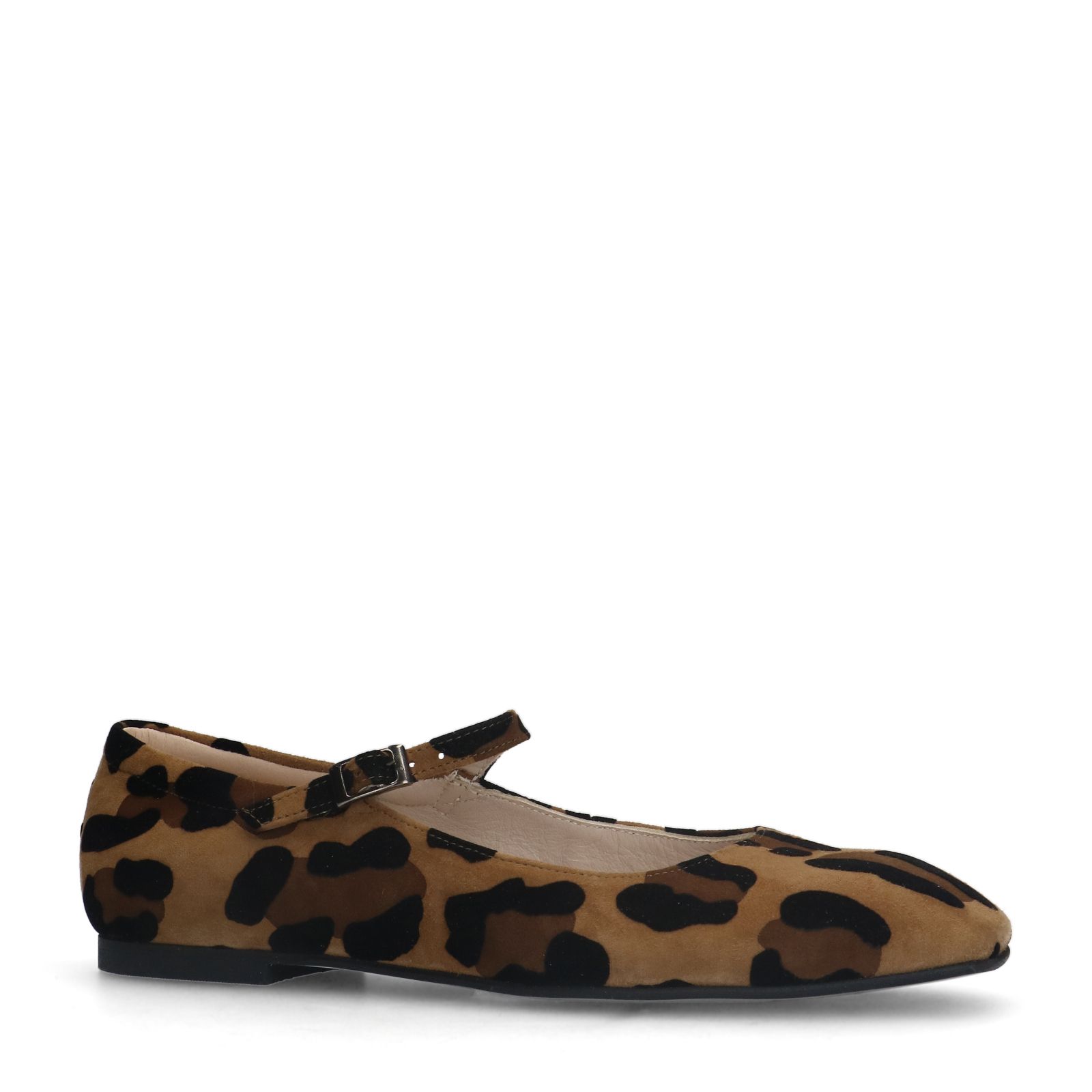 Mary Jane Ballerinas aus Veloursleder mit Pantherprint