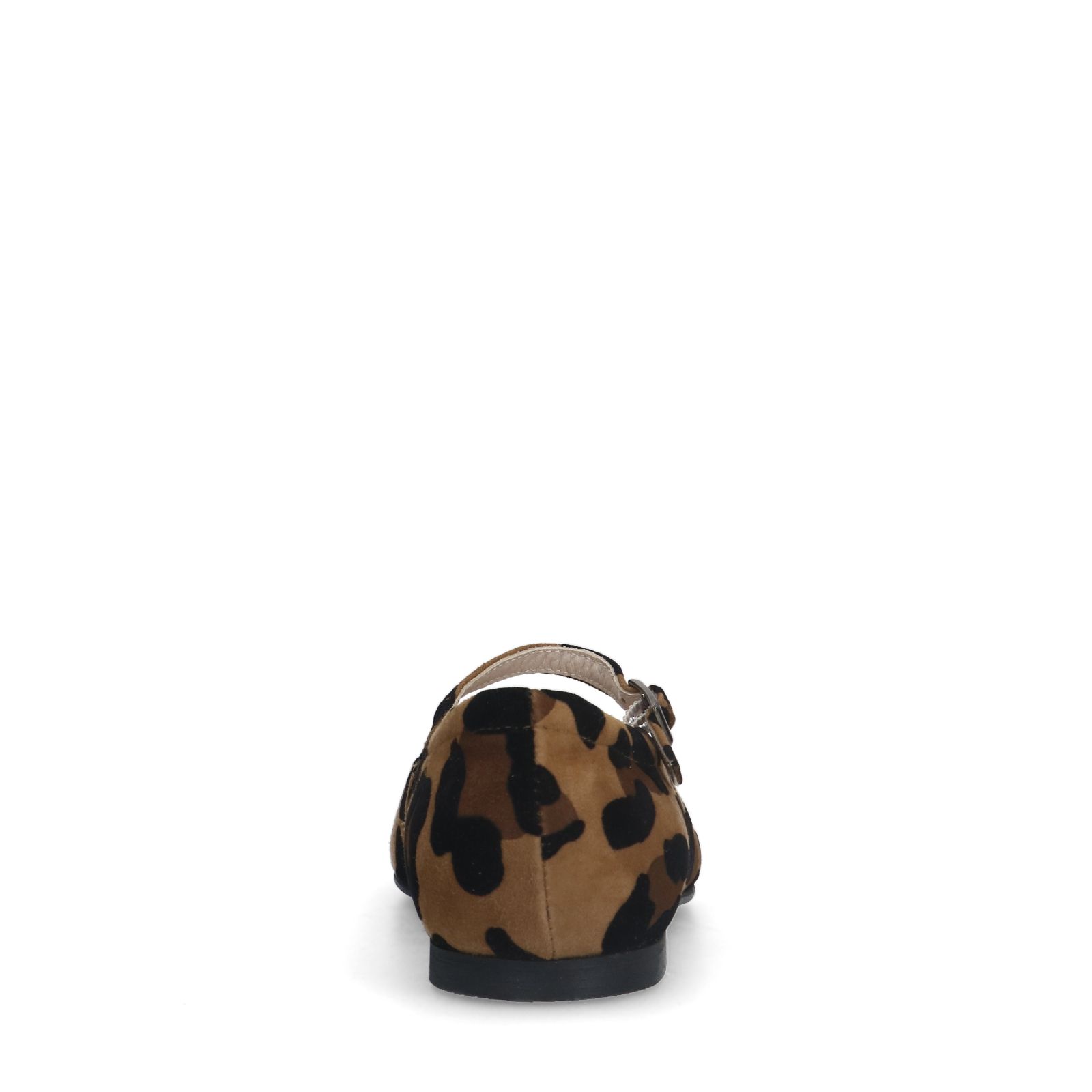 Leopard suède Mary Jane ballerina's