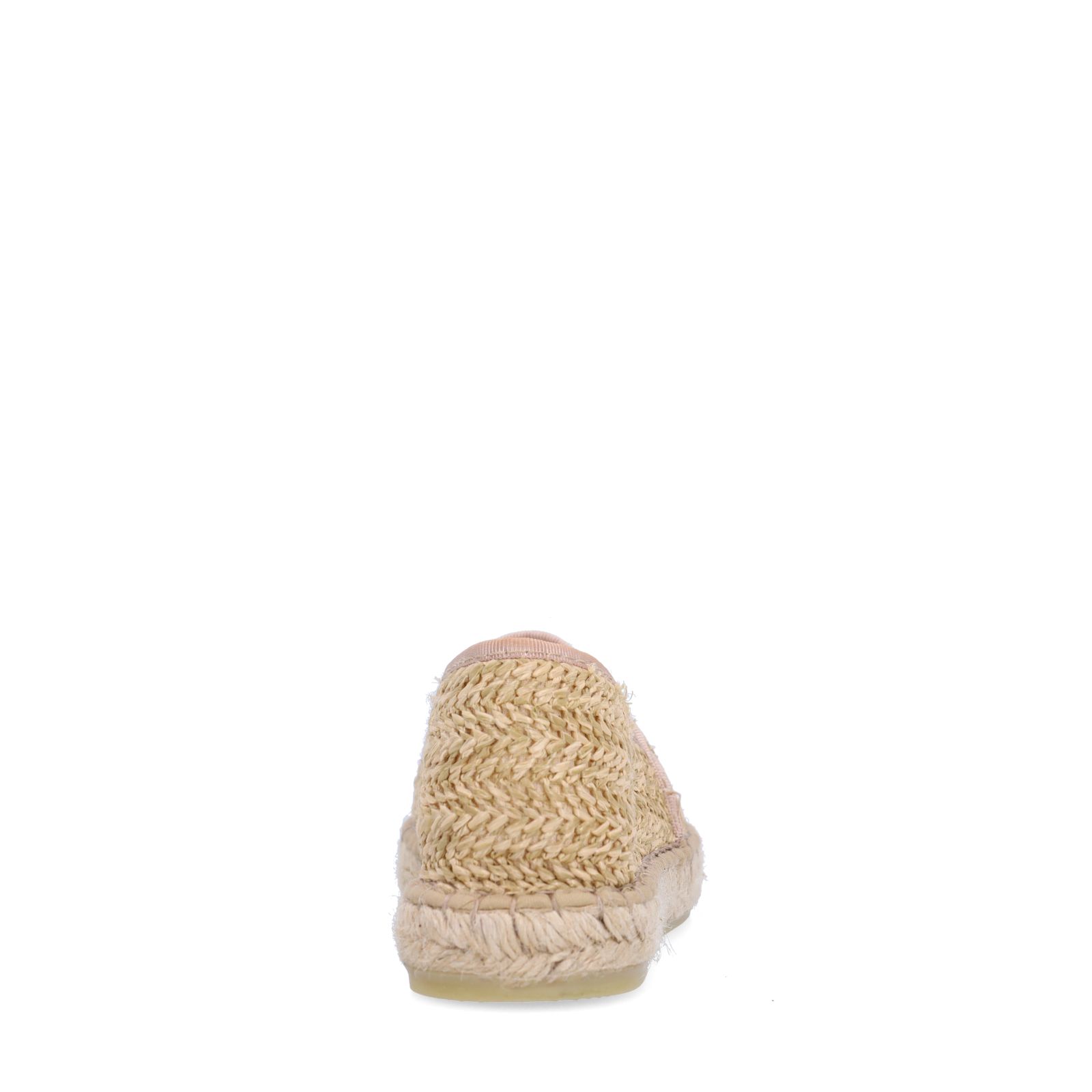 Beigefarbene Bast-Espadrilles mit Flecht-Details