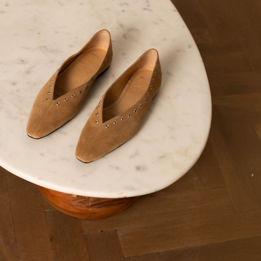 Manfield x Marlien - Cognac suède loafers