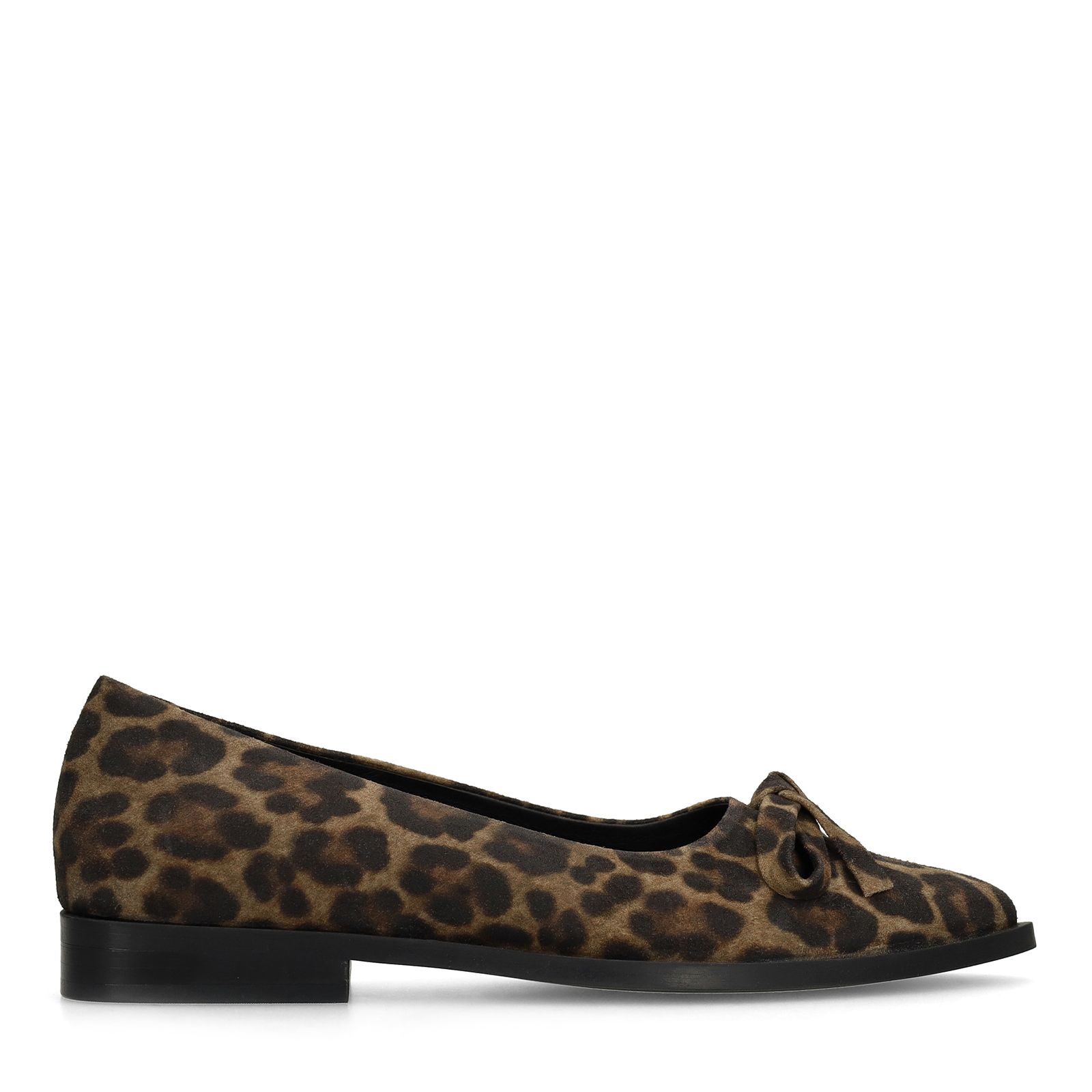 Veloursleder-Loafer mit Leoprint