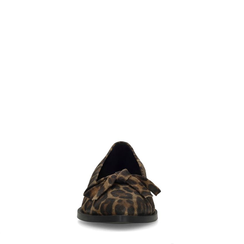 Leopard suède loafers