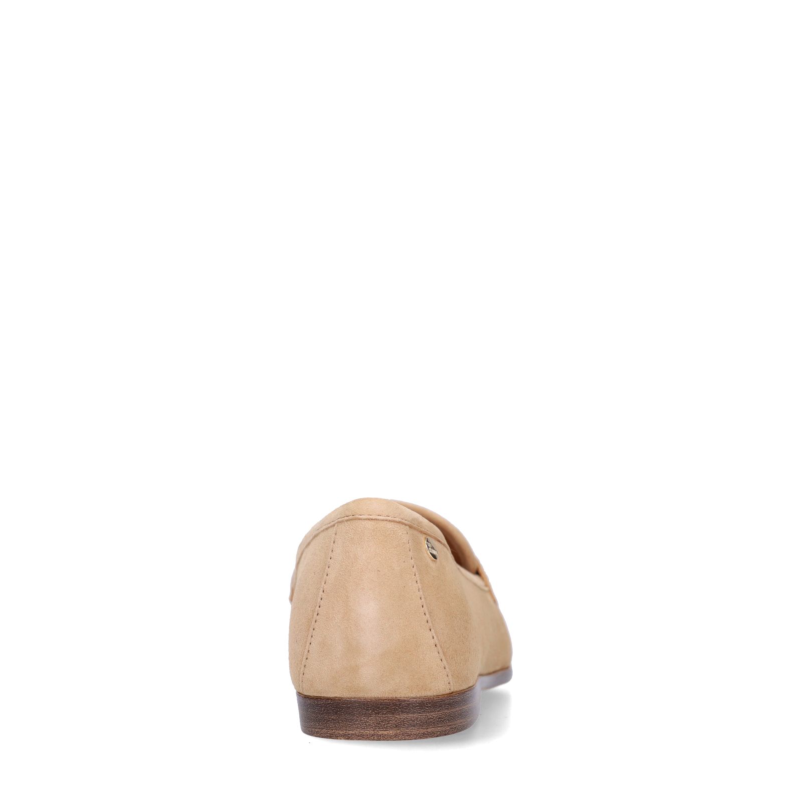 Beigefarbene Veloursleder-Loafer