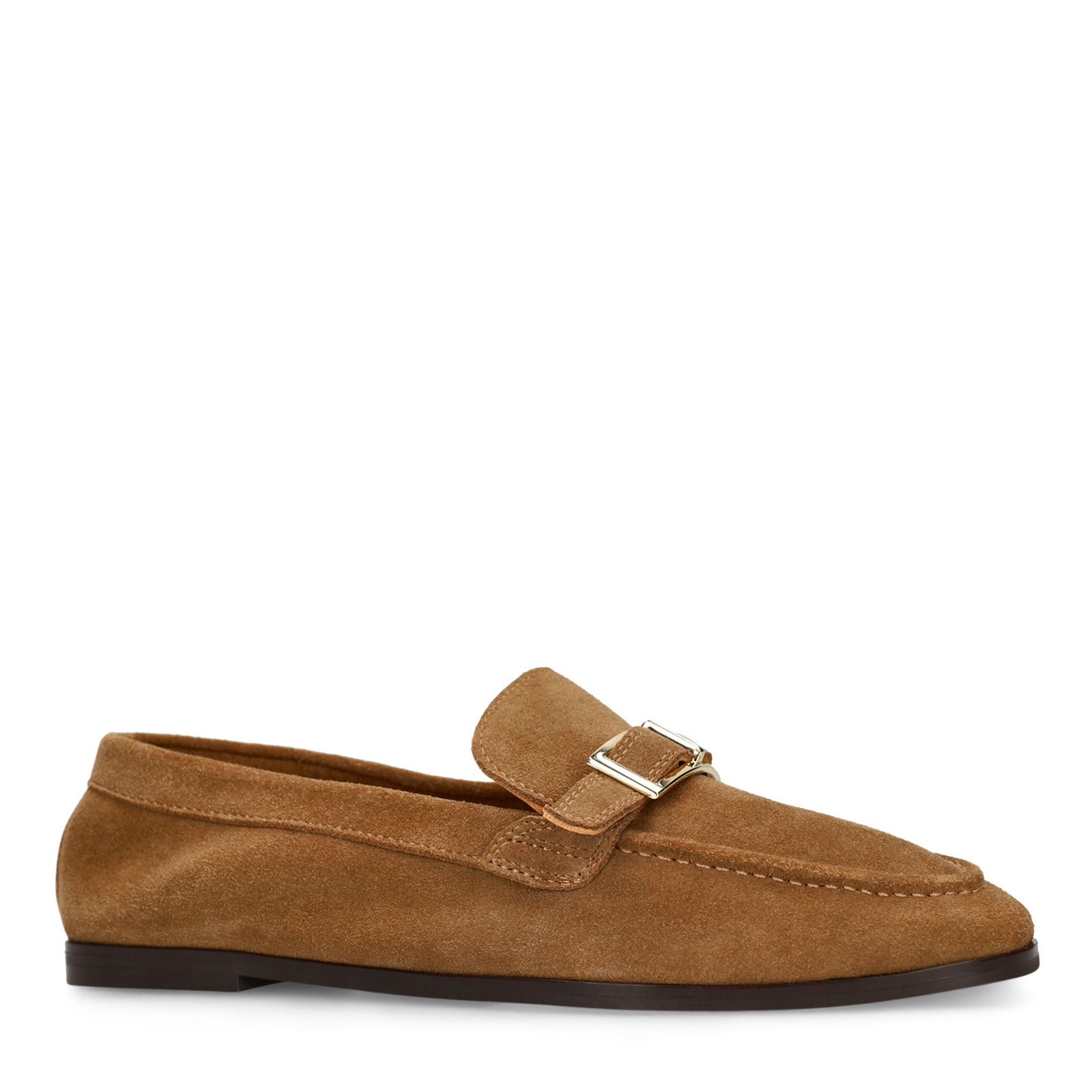 Cognacfarbene Veloursleder-Loafer