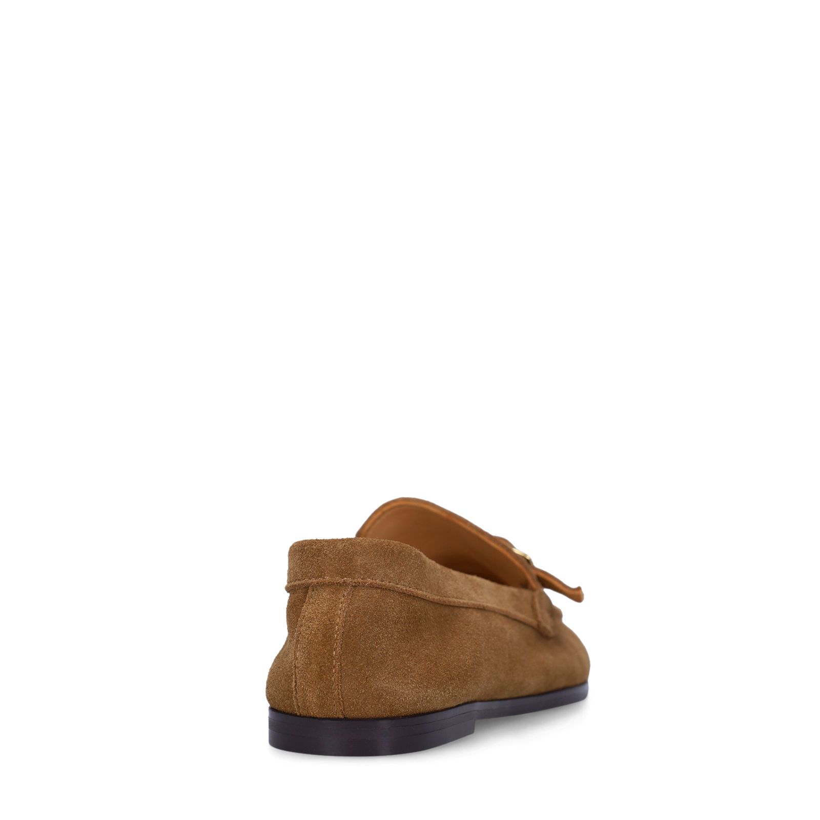 Cognacfarbene Veloursleder-Loafer