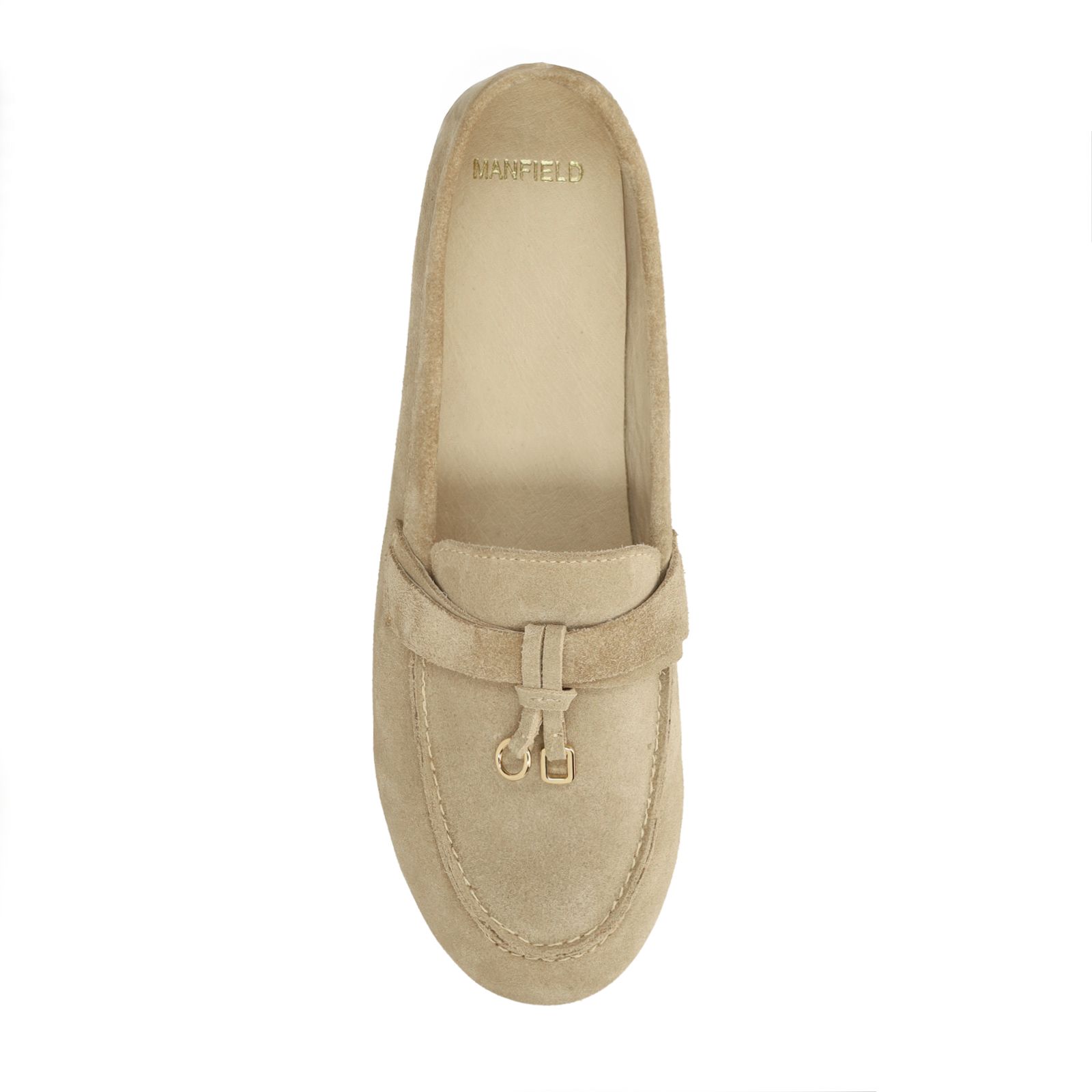 Beige suède loafers