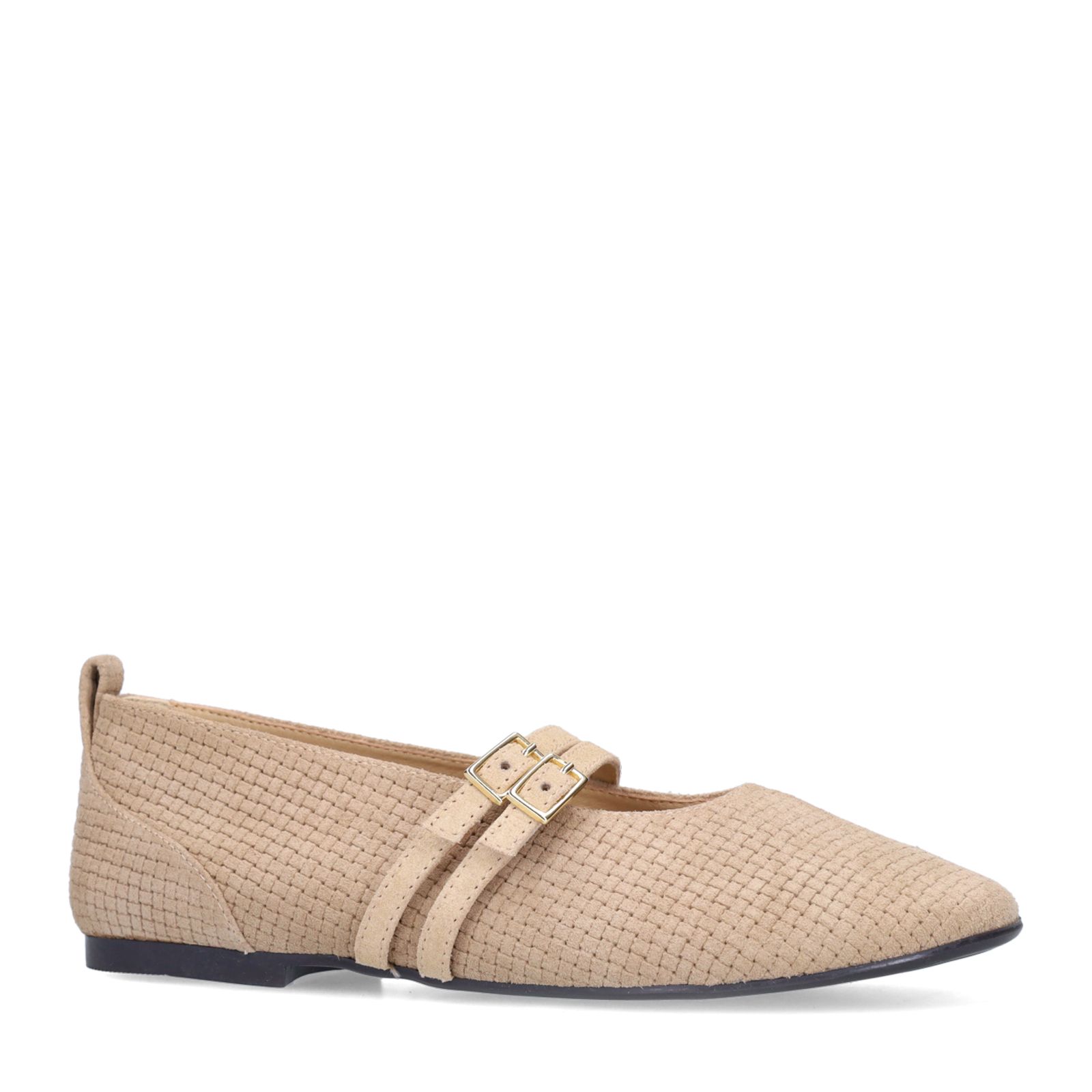 Beige suède ballerina's
