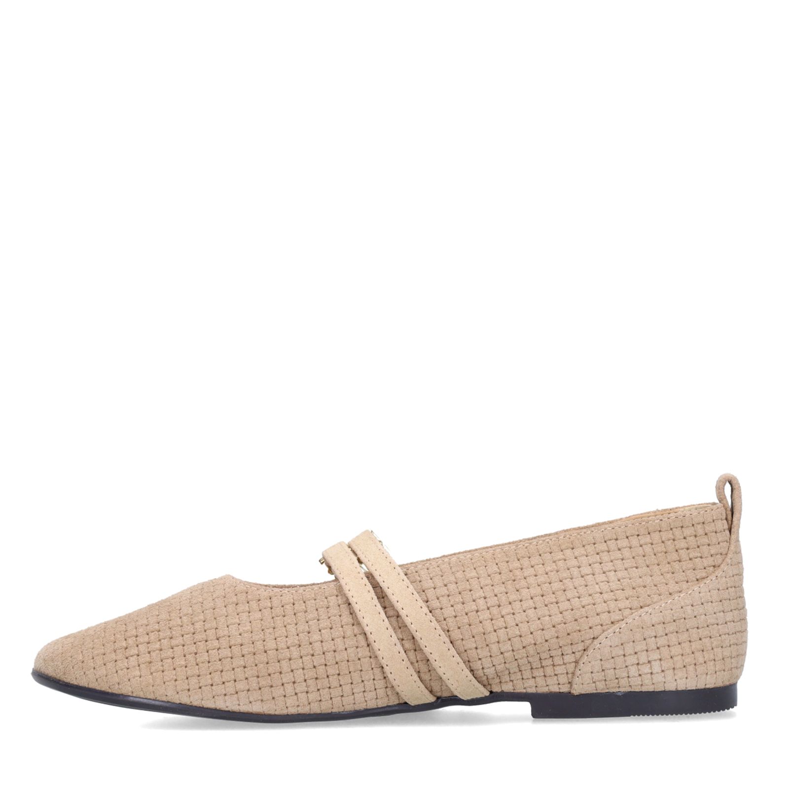 Beige suède ballerina's