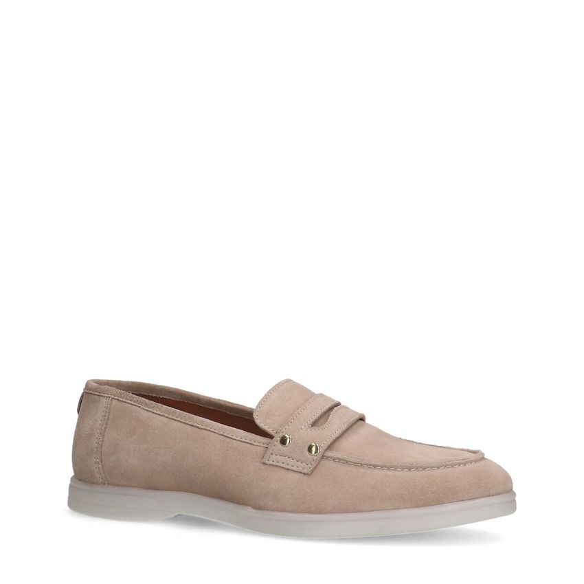 Beige suède loafers