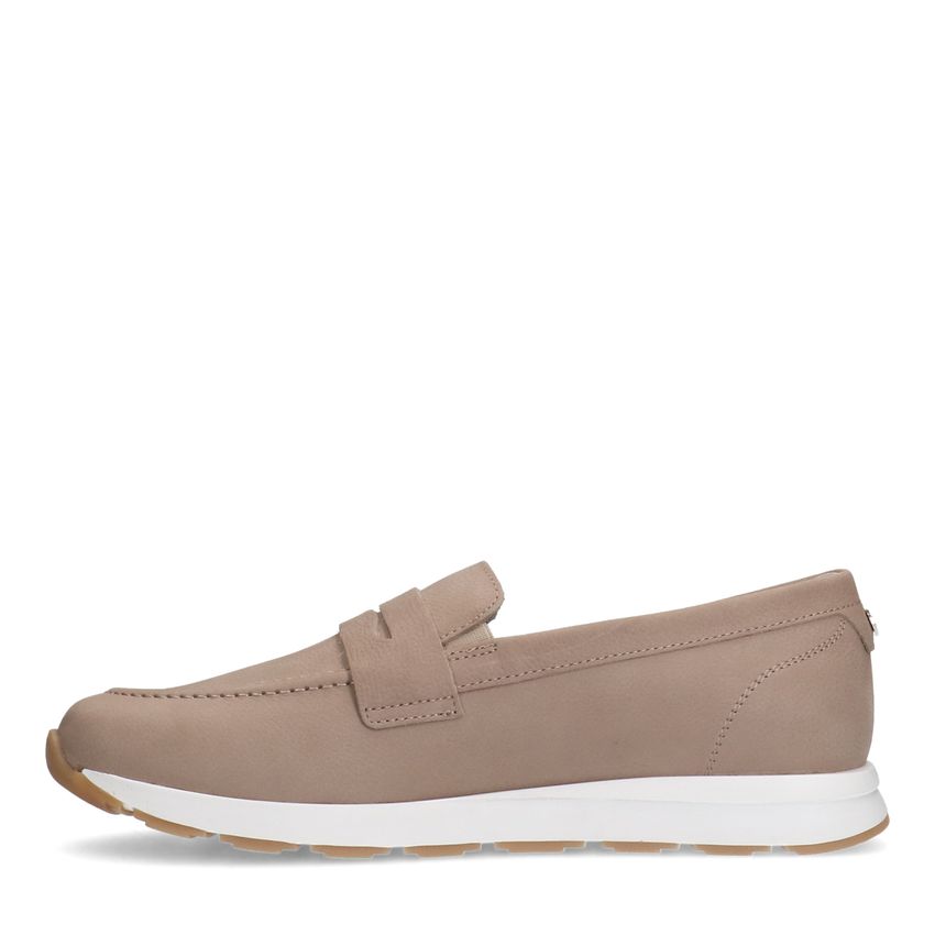 Taupe nubuck loafers