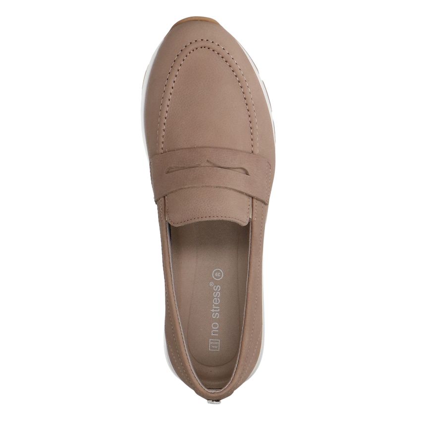 Taupe nubuck loafers