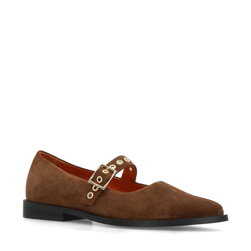 Cognac suède loafers