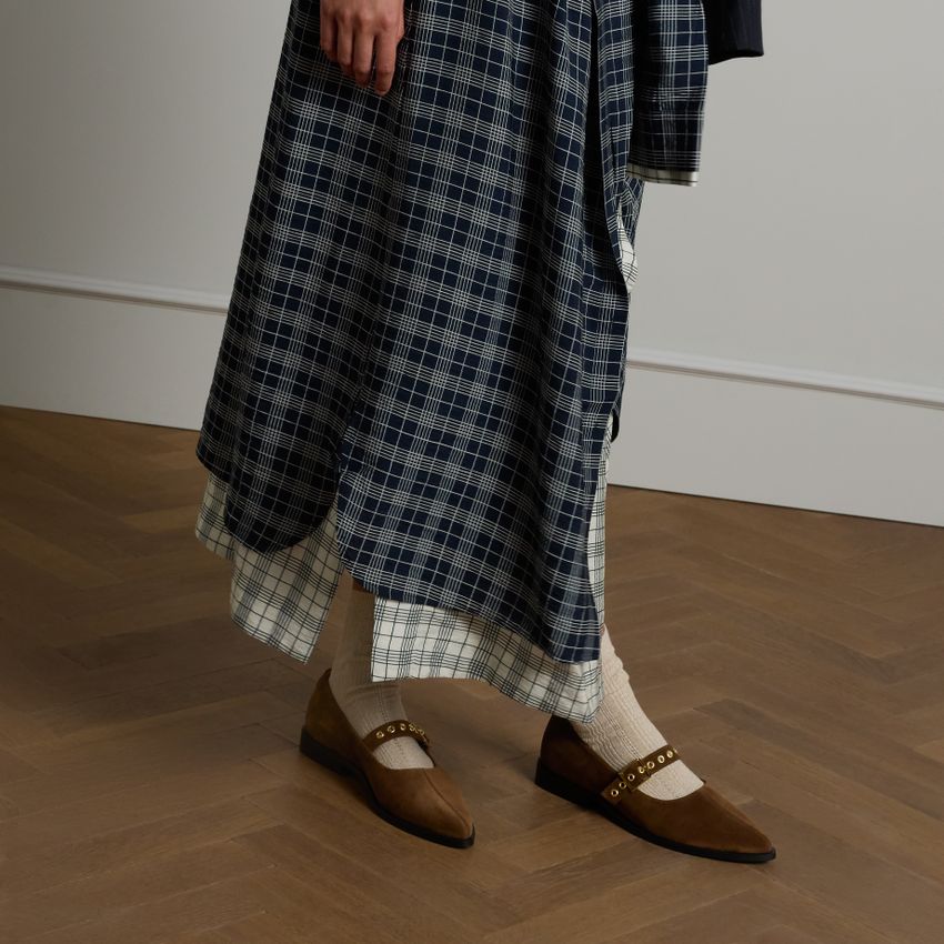 Cognac suède loafers