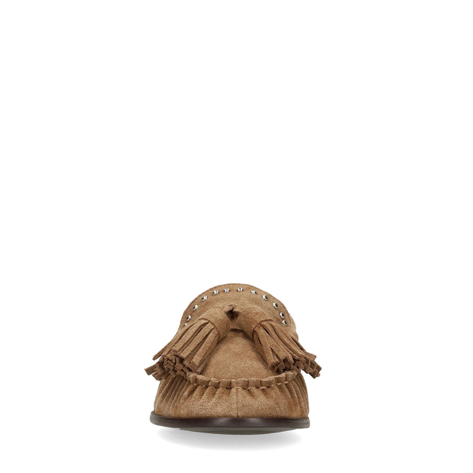 Cognac suède loafers met voering