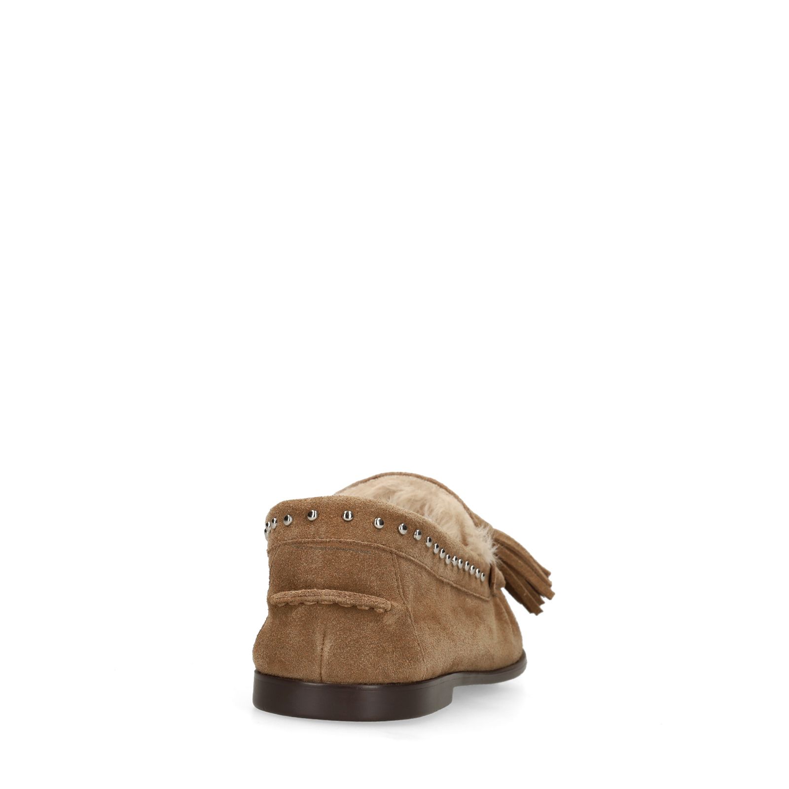 Cognac suède loafers met voering