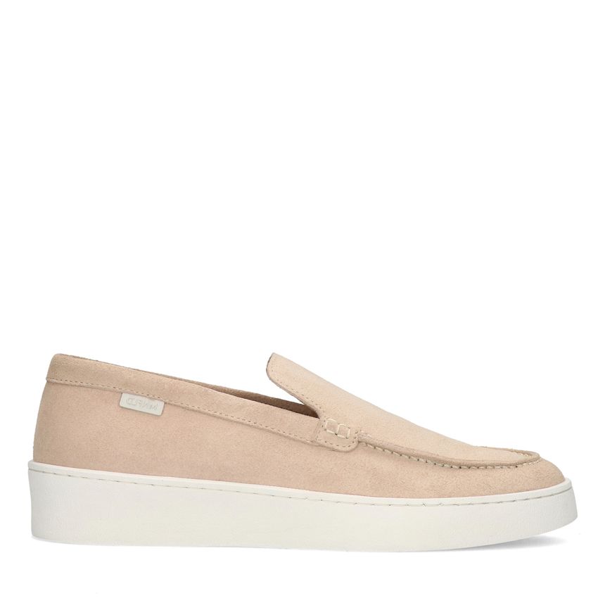 Beige suède loafers