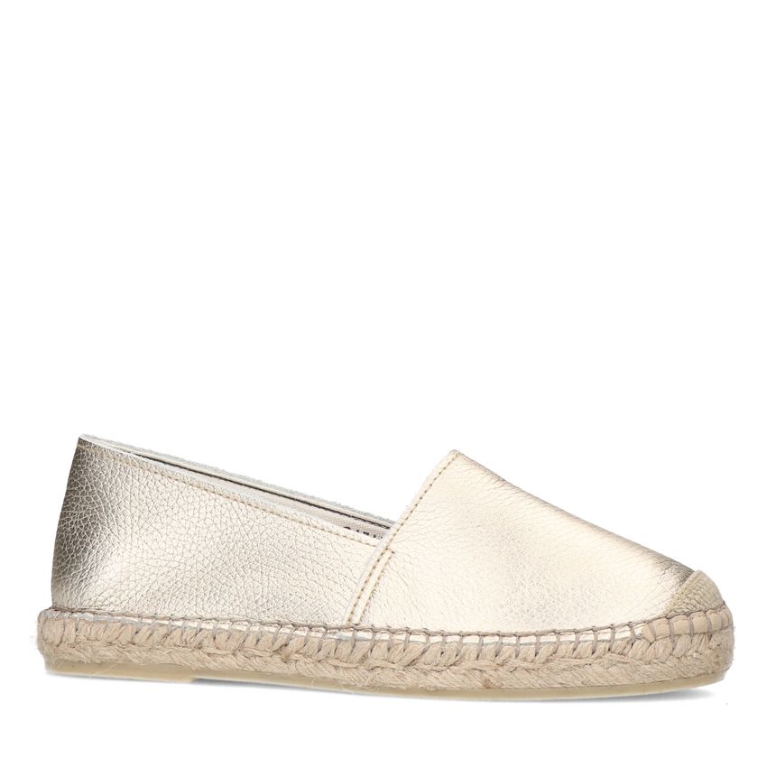 Goldene Espadrilles aus Leder