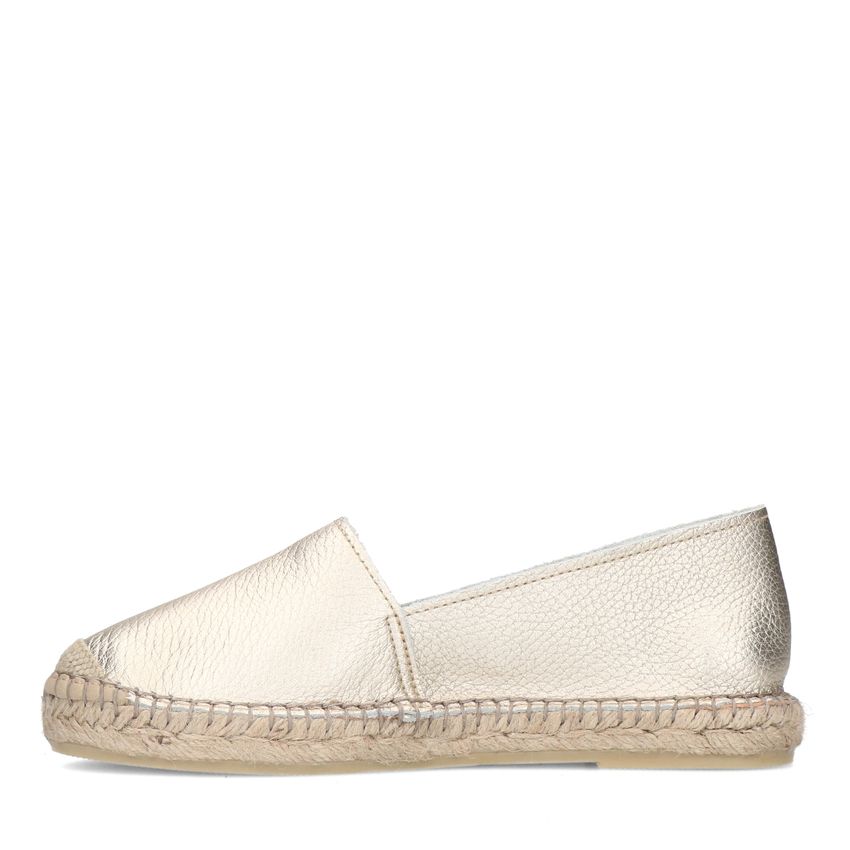 Goldene Espadrilles aus Leder