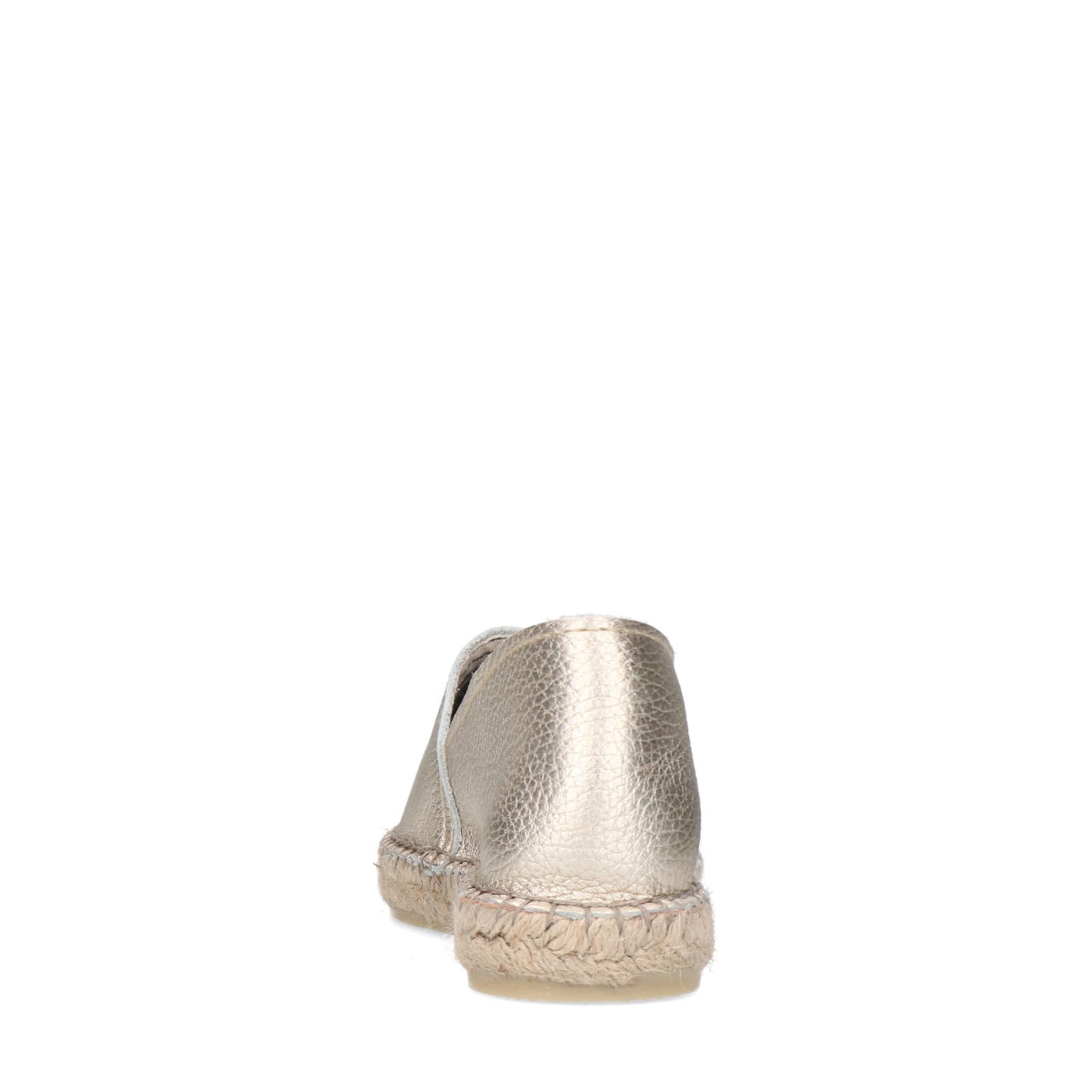 Goldene Espadrilles aus Leder