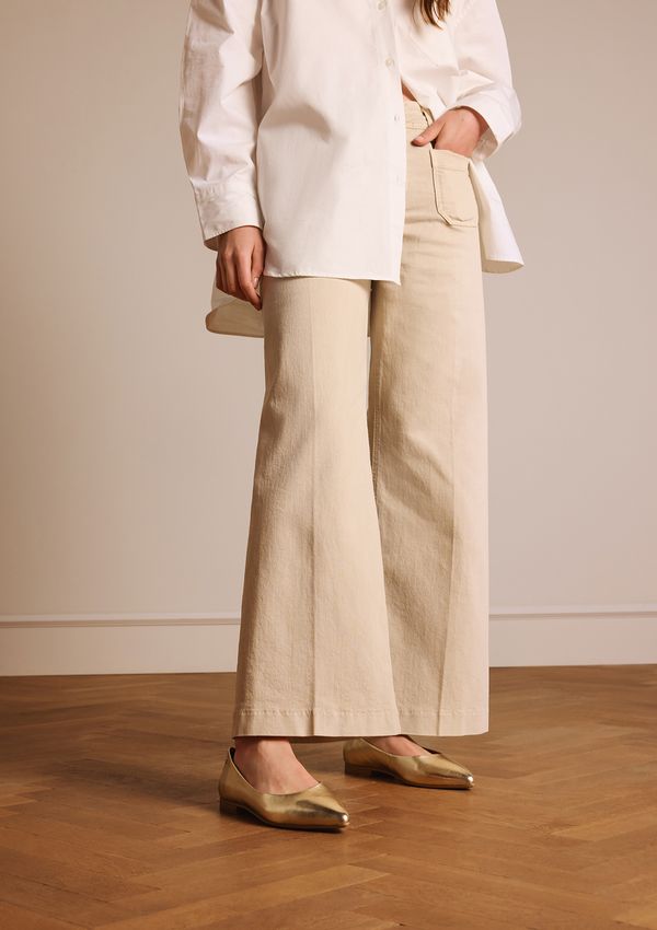 Gouden leren ballerina's