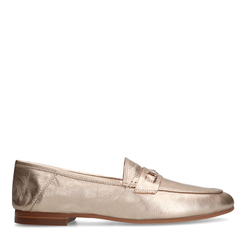 Gouden leren loafers