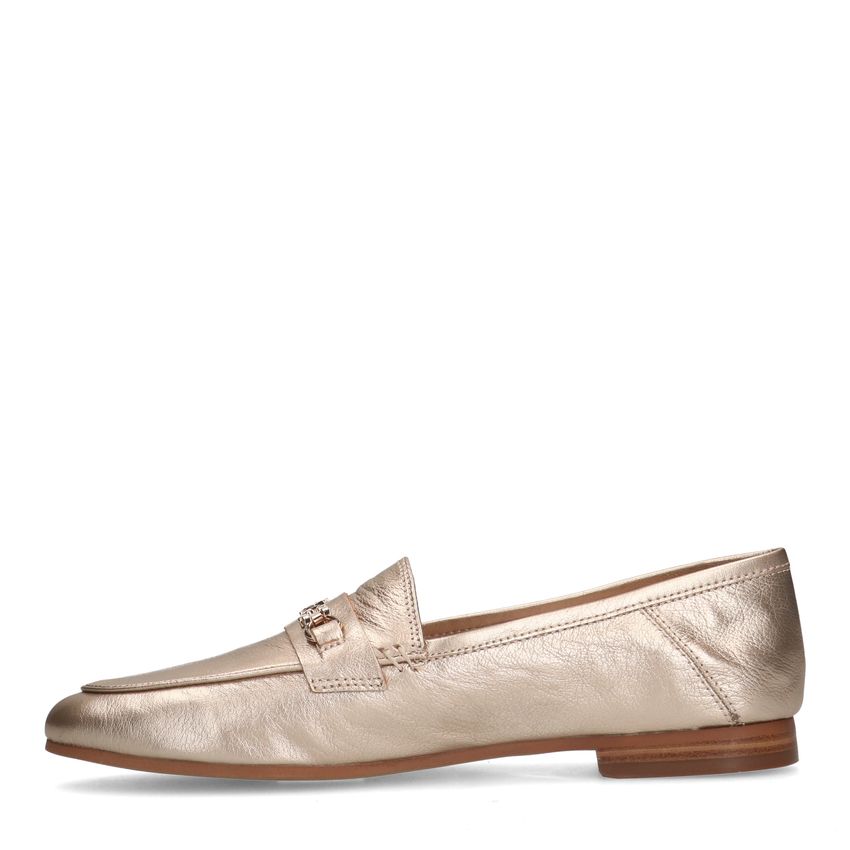 Gouden leren loafers