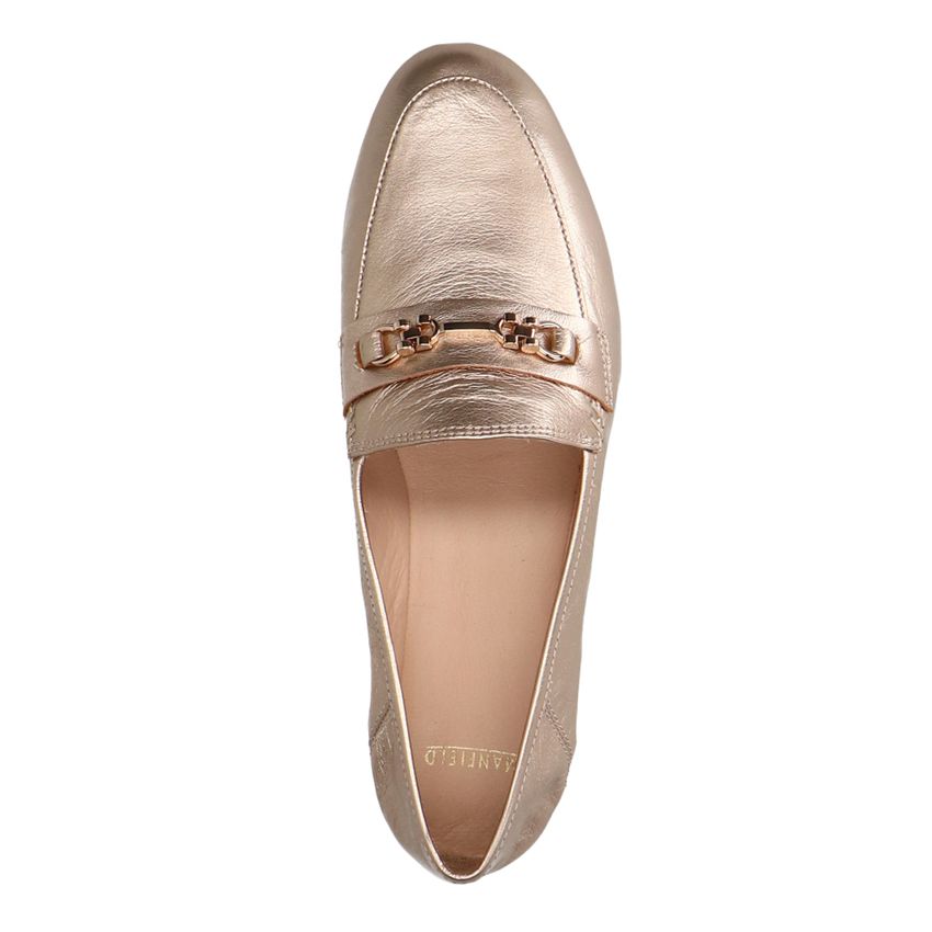 Gouden leren loafers