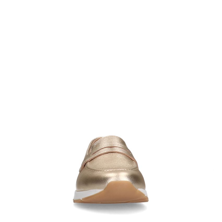 Gouden leren loafers