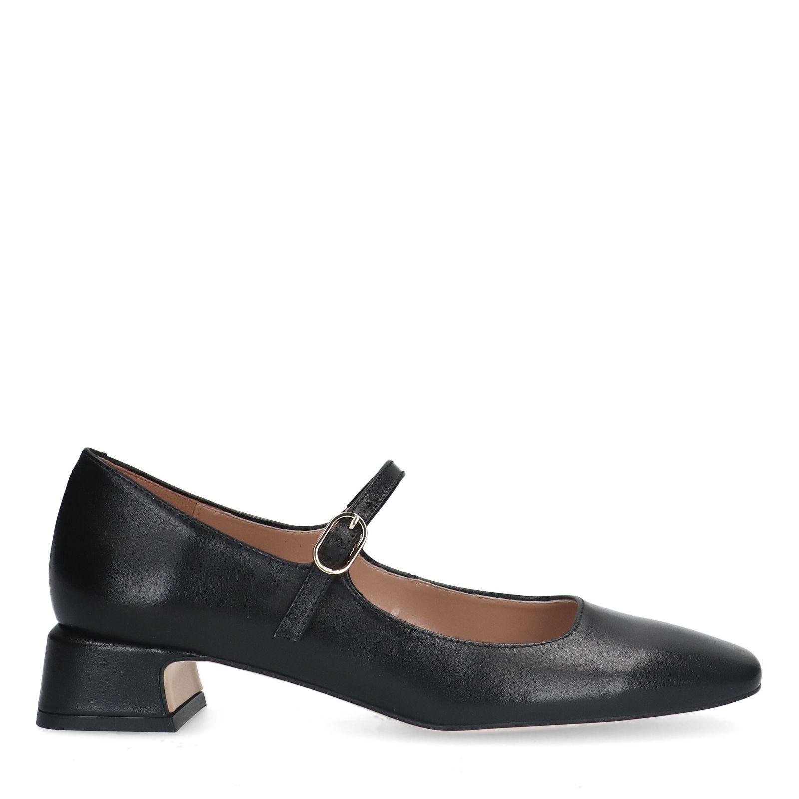 Zwarte leren pumps