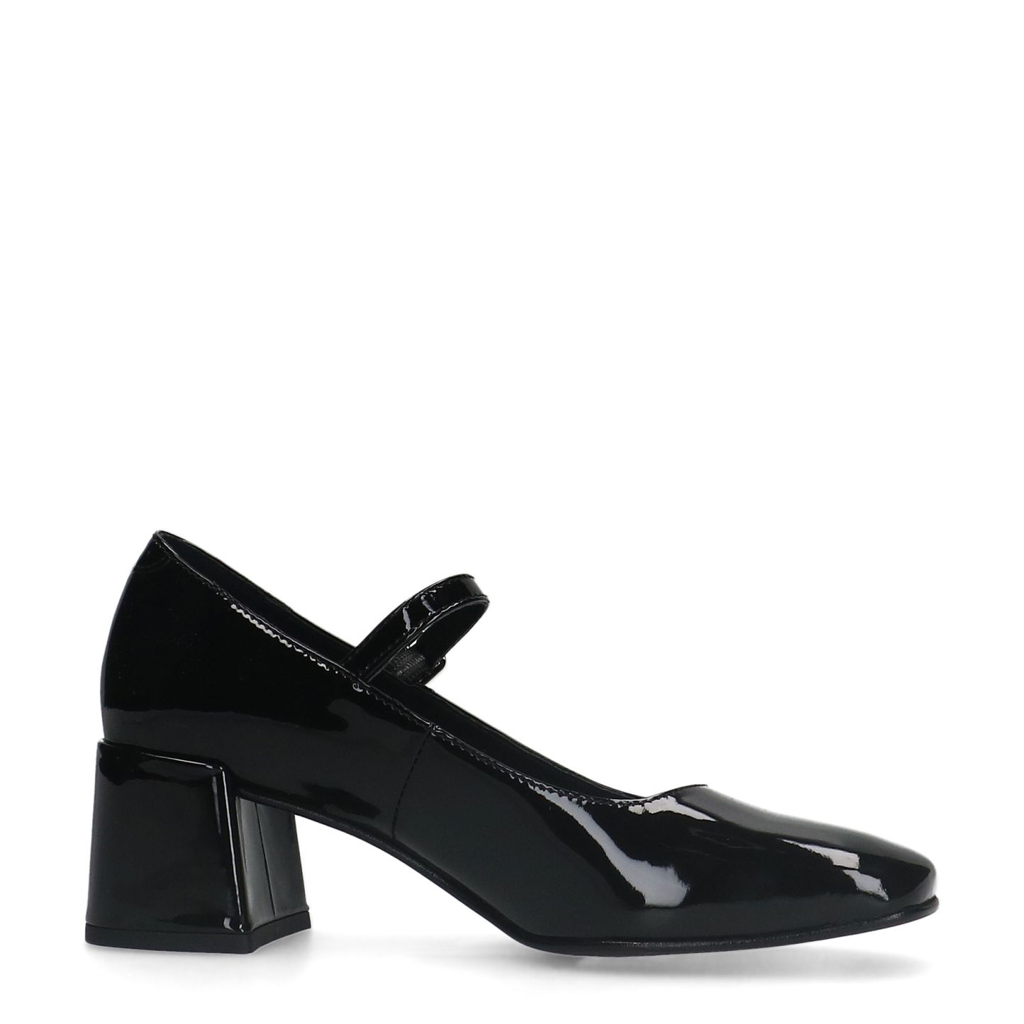 Schwarze Mary Jane Lackpumps