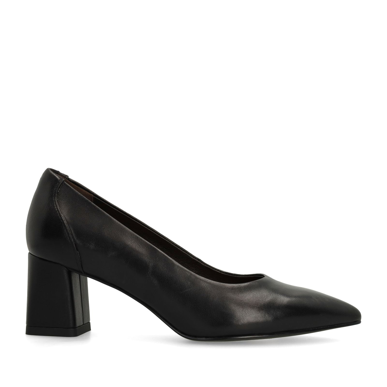 Zwarte leren pumps