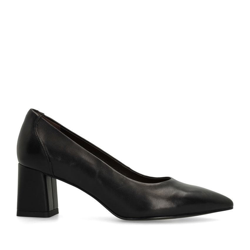Zwarte leren pumps