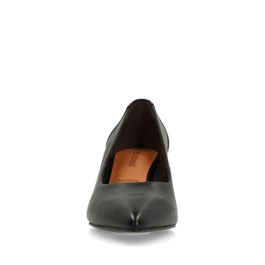 Zwarte leren pumps